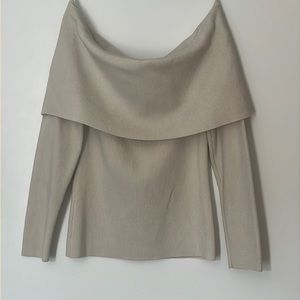 Wilfred Large Off the Shoulder Cream Sweater